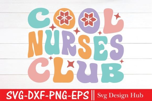 Cool Nurses Club SVG: Retro Graphics for T-Shirt Designs
