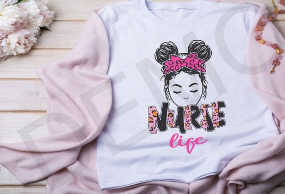 Nurse Life Graphics: Half Leopard T-Shirt Designs