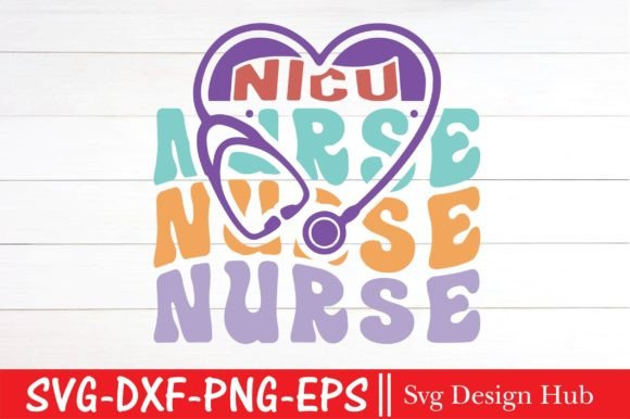 Retro NICU Nurse Graphics for T-Shirt Designs