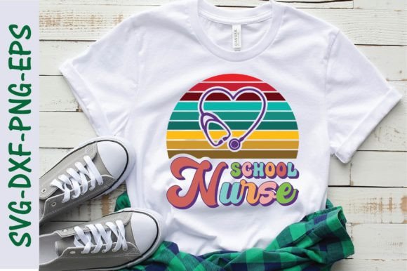 Retro School Nurse Graphics for T-Shirt Designs
