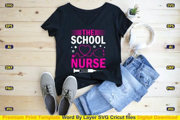 The School Nurse Svg: Graphics for T-Shirt Designs